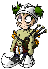 [This kilt is really itchy without BVDs...where the smeg are my BVDs, anyway?!]